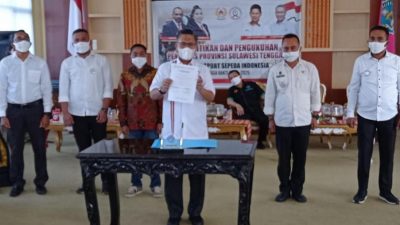 Wali Kota Kendari Dikukuhkan Jadi Ketua Umum Pengprov ISSI Sultra