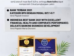 Bank Sultra Raih 2 Penghargaan Nasional