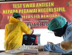 109 Petugas Lapas Kendari lakukan Swab Antigen Masal