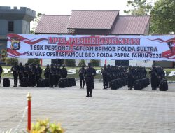 102 Personil Brimob Polda Sultra Satgas Operasi Amole Dikirim ke Papua