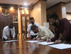 OBH di Sultra Gelar Tandatangan Kontrak Bersama Kanwil Kemenkumham Sultra
