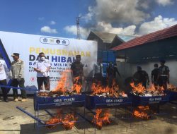 Bea Cukai Musnahkan 1,5 Juta Batang Rokok dan Minuman Keras Ilegal