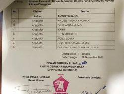 Anton Timbang Jadi Ketua Dewan Penasehat Daerah Partai Gerindra Sultra