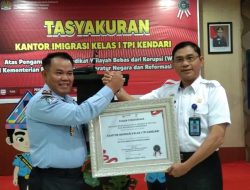Raih Penghargaan WBK, Kantor Imigrasi Kelas I TPI Kendari Hasil Upaya Tim Kerja yang Solid