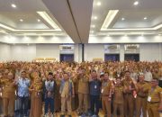 Pj Gubernur Pimpin Ratusan ASN dan Pelajar di Sultra Dalam Gelaran Deklarasi Damai Pemilu 2024