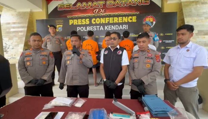 Video : Polresta Kendari Bongkar Peredaran Sabu 600 Gram, Empat Kurir Ditangkap