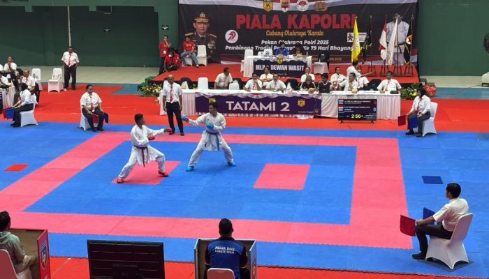 Empat Medali Diraih Tim Karate Polda Sultra di Kejurnas Karate Piala Kapolri 2025
