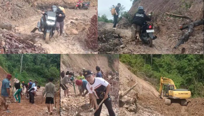 Tak Kunjung Tuntas, Warga Miskinpun Ikut Patungan Benahi Jalan Kabupaten di Desa Wisata NAMU