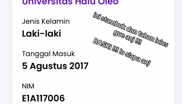 Viral! Sarjana Universitas Halu Oleo Ungkap Nama di Ijazah Diganti Orang Lain dalam Data PDDIKTI