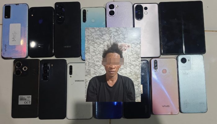 Polresta Kendari Ungkap Kasus Pencurian di 31 TKP, Amankan 16 Unit Handphone Hasil Kejahatan