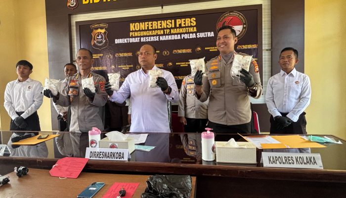 Wujud Nyata Komitmen Pemberantasan Tindak Pidana Narkotika, Polres Kolaka Gagalkan Peredaran 3 Kg Sabu-Sabu
