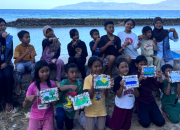 Dari Pantai Menjadi Karya: KKN-PPM UGM Ajak Anak Batu Jaya Sulap Kulit Kerang Jadi Bingkai Foto Kreatif