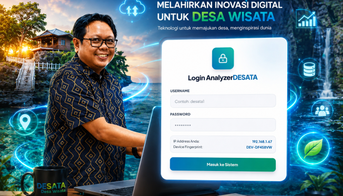 Ahmad Nizar Lahirkan Aplikasi Berbasis Web Untuk Membantu Data Dukung Analisis Model Pengembangan Sebuah Desa Wisata